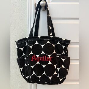 Retro Metro Tote Bag with “Aguilar” Monogram